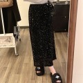 高腰亮片重工半身裙